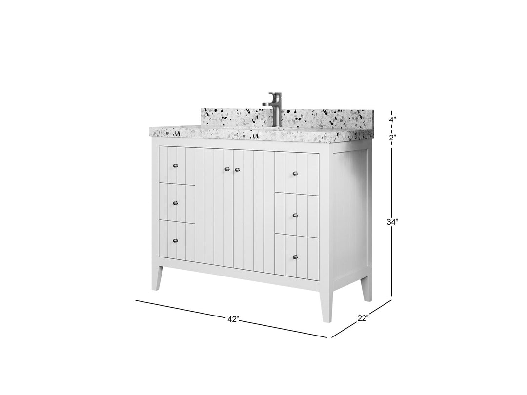 Atlanta 42 in. W x 22 in. D Single Sink Bathroom Vanity - Willow Bath and Vanity