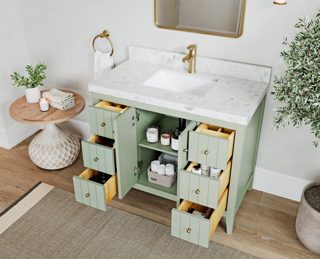 Atlanta 42 in. W x 22 in. D Single Sink Bathroom Vanity | 
              
                Evergreen
                
                  
             - ATL-CAB-EGN-41 - photo №3