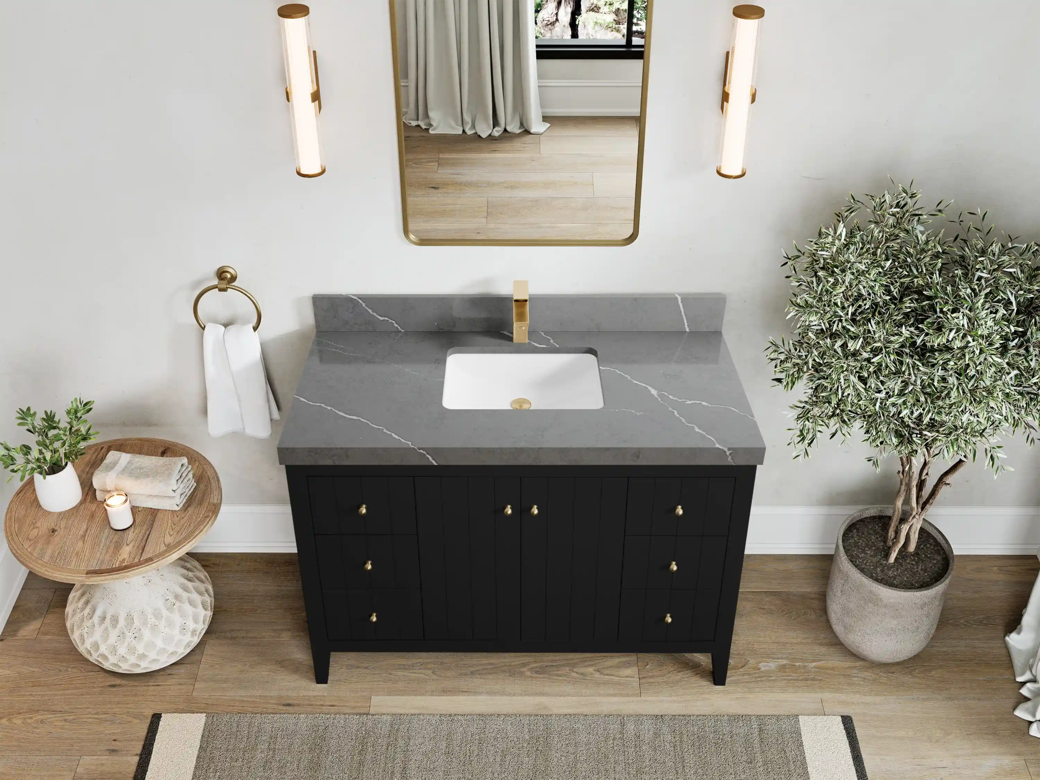 Atlanta 48 in. W x 22 in. D Single Sink Bathroom Vanity - Willow Bath and Vanity