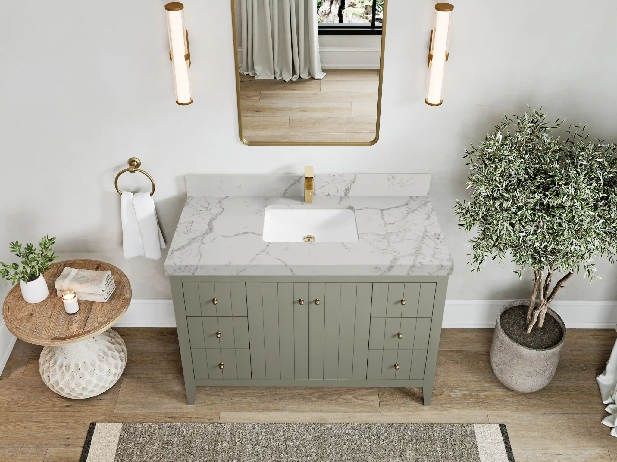 Atlanta 48 in. W x 22 in. D Single Sink Bathroom Vanity - Willow Bath and Vanity