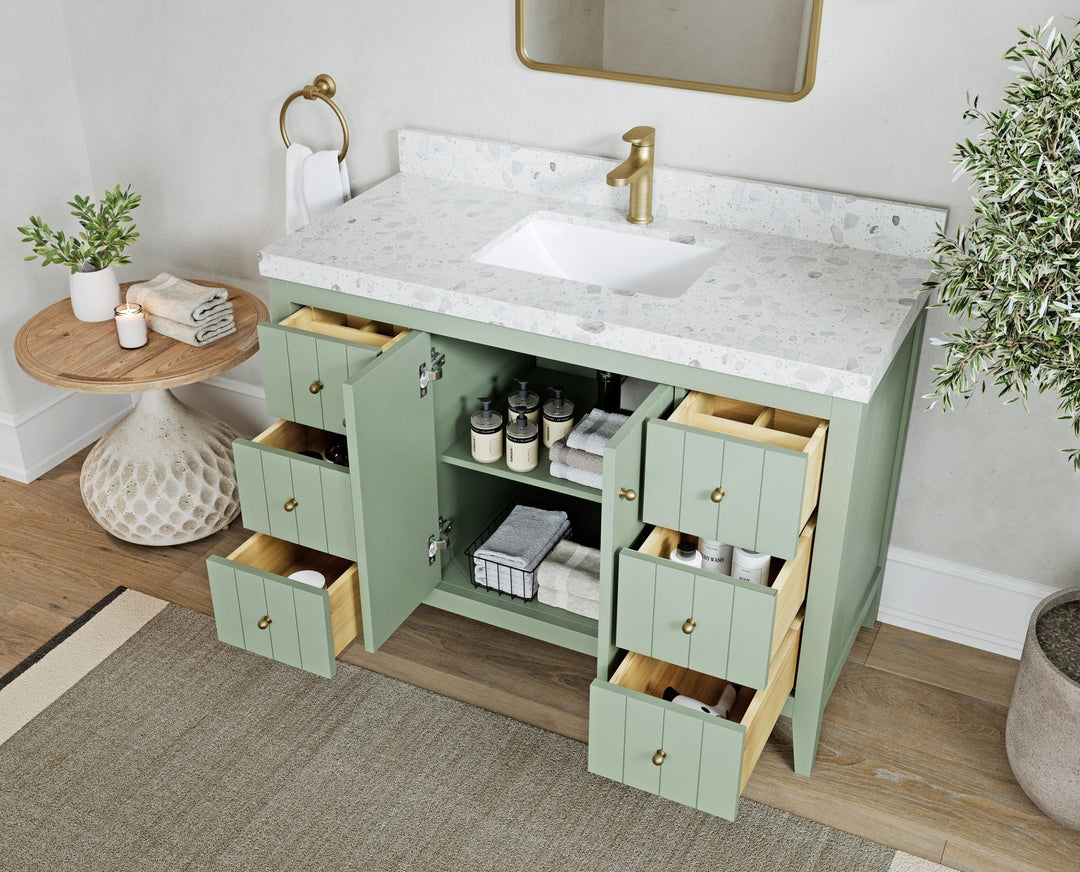 Atlanta 48 in. W x 22 in. D Single Sink Bathroom Vanity | 
              
                Evergreen
                
                  
             - ATL-CAB-EGN-47S - photo №3