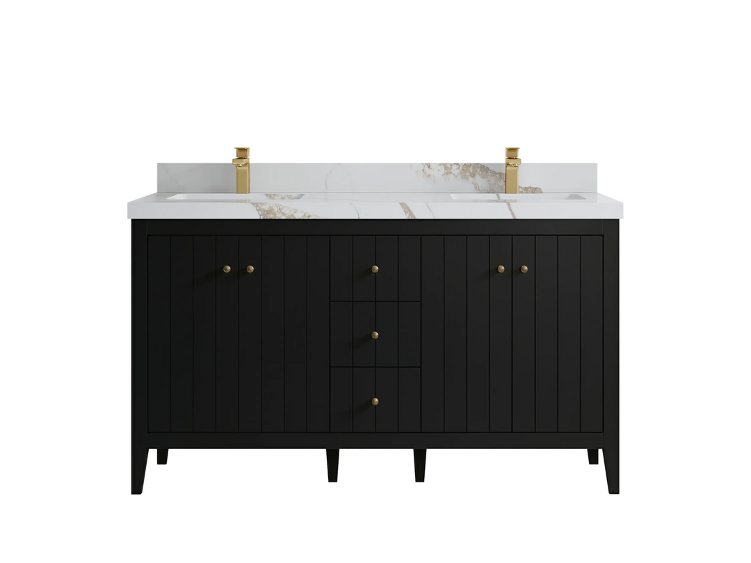 Atlanta 60 in. W x 22 in. D Double Sink Bathroom Vanity - Willow Bath and Vanity
