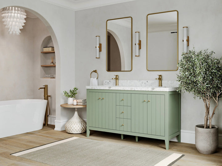 Atlanta 60 in. W x 22 in. D Double Sink Bathroom Vanity - photo 2