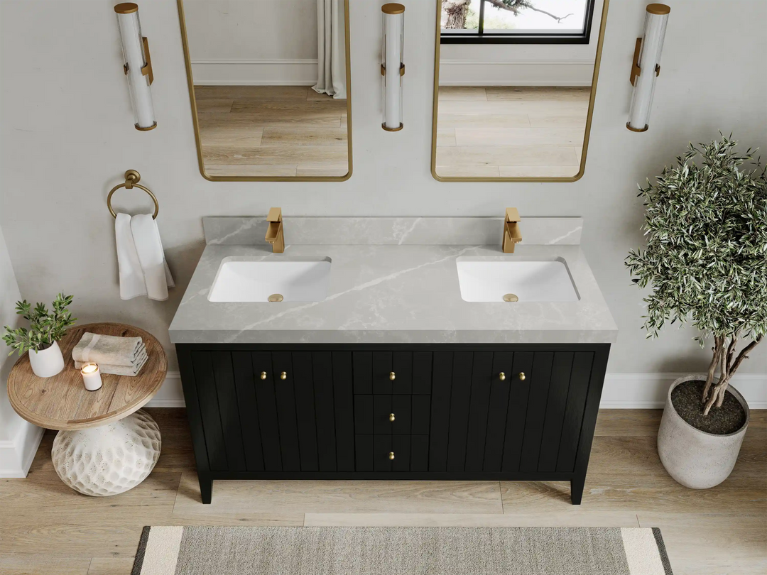 Atlanta 60 in. W x 22 in. D Double Sink Bathroom Vanity - Willow Bath and Vanity