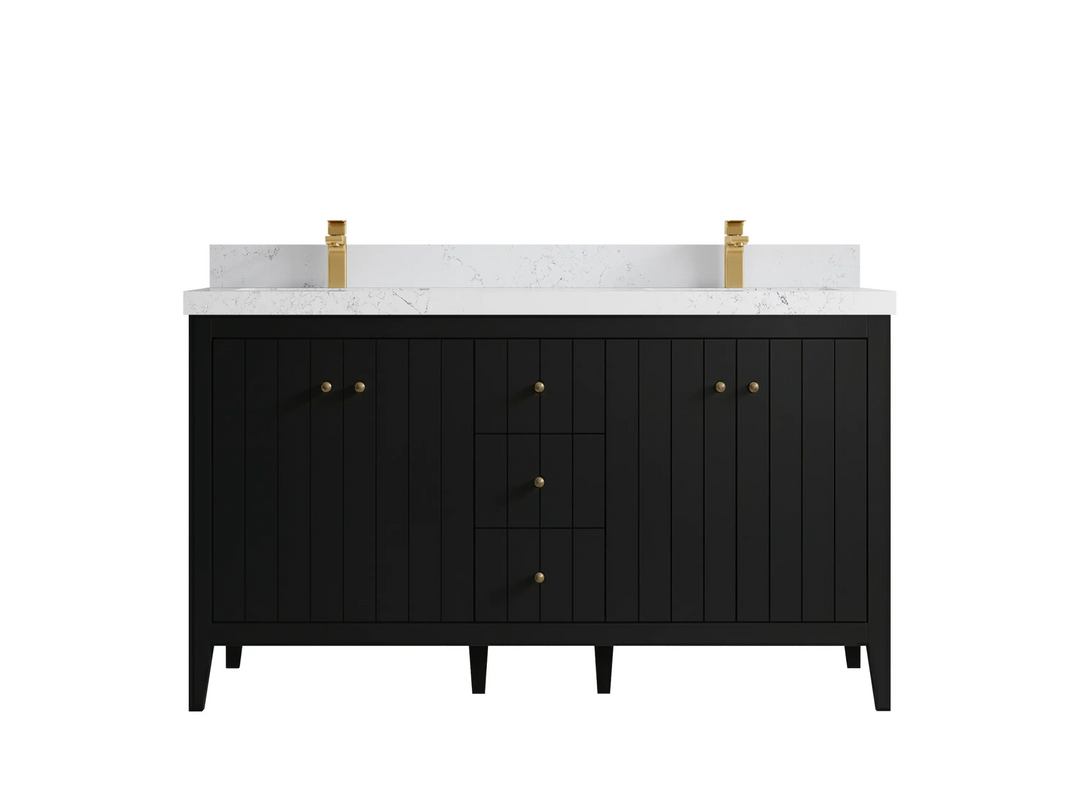 Atlanta 60 in. W x 22 in. D Double Sink Bathroom Vanity - Willow Bath and Vanity