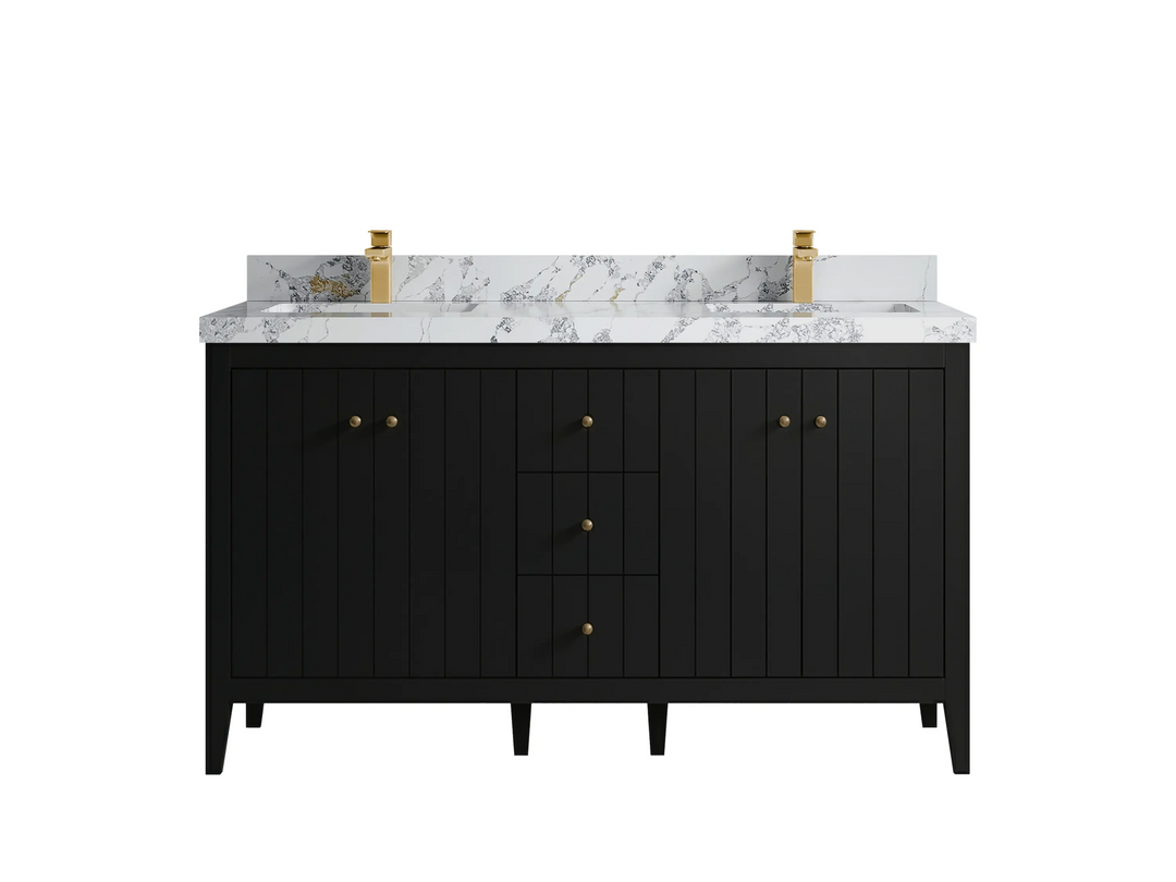 Atlanta 60 in. W x 22 in. D Double Sink Bathroom Vanity - Willow Bath and Vanity