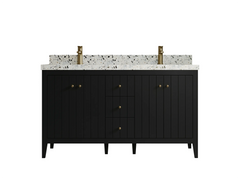 Atlanta 60 in. W x 22 in. D Double Sink Bathroom Vanity - photo 1