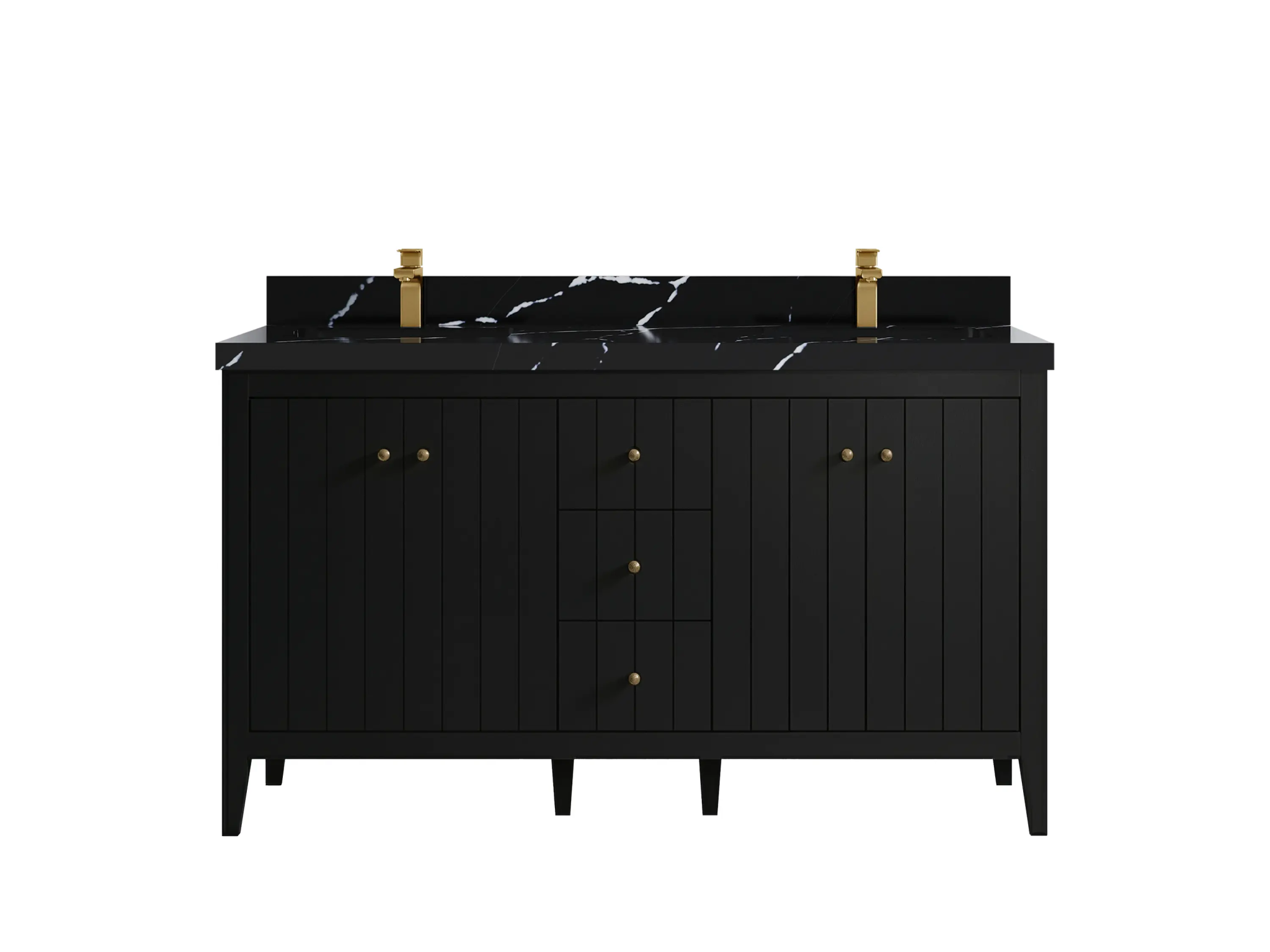 Atlanta 60 in. W x 22 in. D Double Sink Bathroom Vanity - Willow Bath and Vanity
