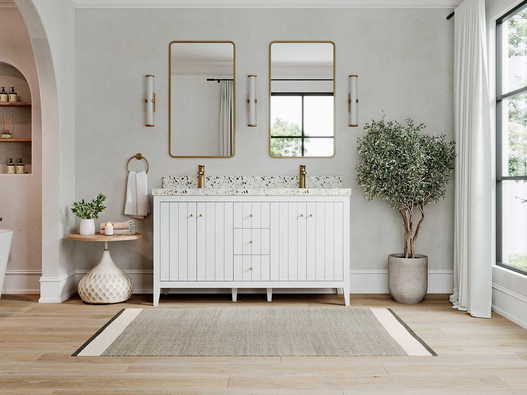 Atlanta 60 in. W x 22 in. D Double Sink Bathroom Vanity - Willow Bath and Vanity
