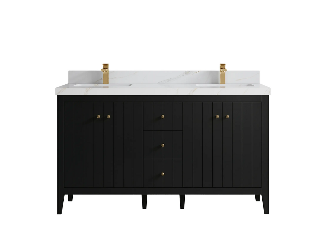 Atlanta 60 in. W x 22 in. D Double Sink Bathroom Vanity - Willow Bath and Vanity