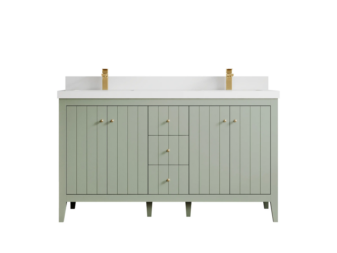 Atlanta 60 in. W x 22 in. D Double Sink Bathroom Vanity - Willow Bath and Vanity