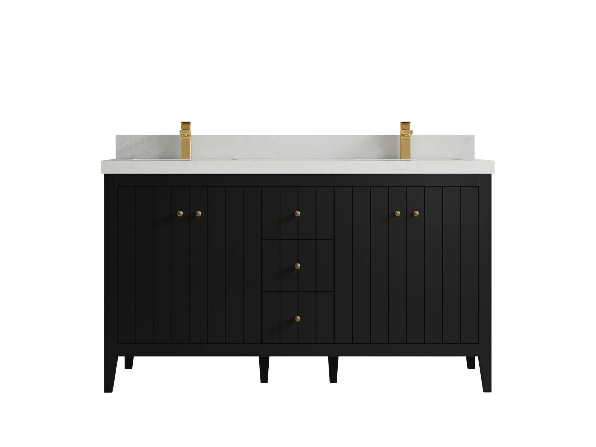 Atlanta 60 in. W x 22 in. D Double Sink Bathroom Vanity - Willow Bath and Vanity