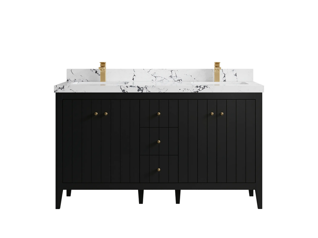 Atlanta 60 in. W x 22 in. D Double Sink Bathroom Vanity - Willow Bath and Vanity