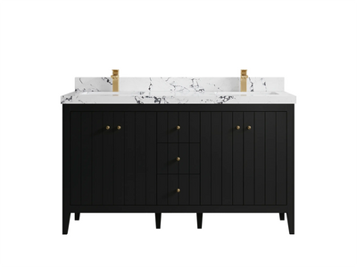 Atlanta 60 in. W x 22 in. D Double Sink Bathroom Vanity - Willow Bath and Vanity