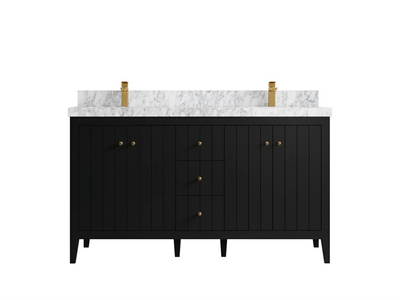 Atlanta 60 in. W x 22 in. D Double Sink Bathroom Vanity - Willow Bath and Vanity