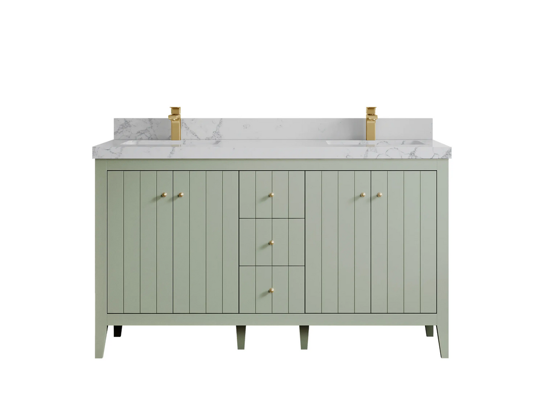Atlanta 60 in. W x 22 in. D Double Sink Bathroom Vanity - Willow Bath and Vanity