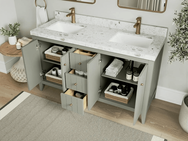 Atlanta 60 in. W x 22 in. D Double Sink Bathroom Vanity - photo 3