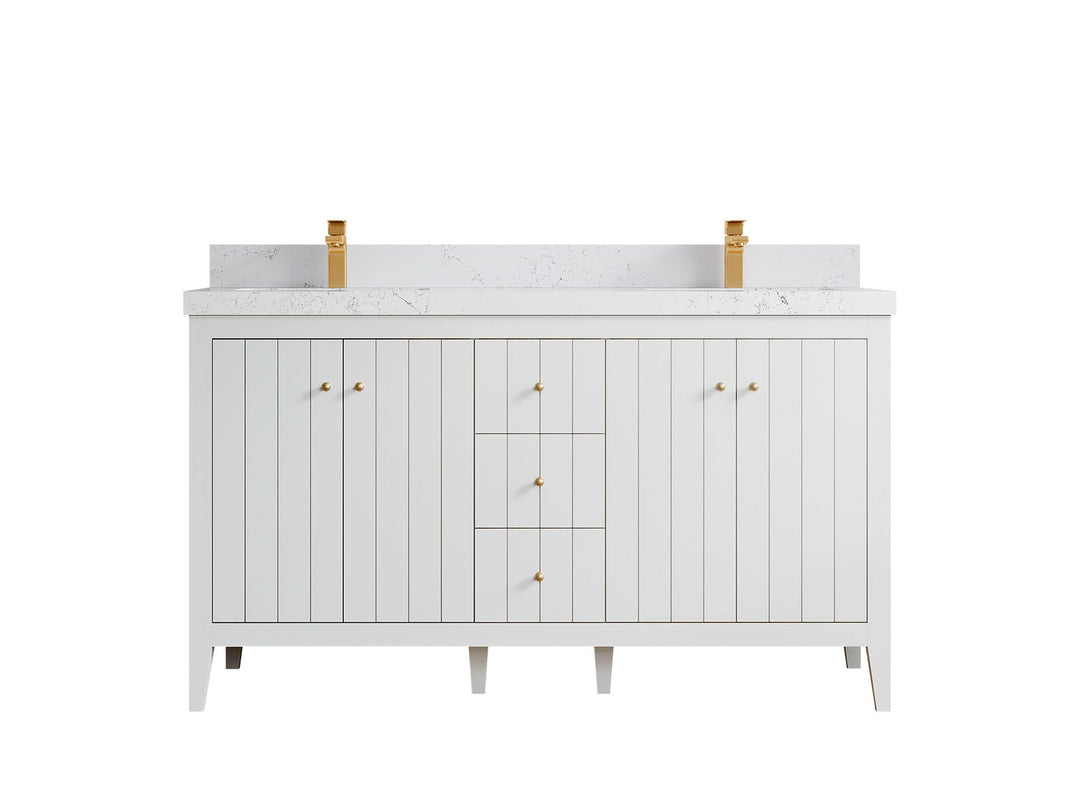 Atlanta 60 in. W x 22 in. D Double Sink Bathroom Vanity - Willow Bath and Vanity