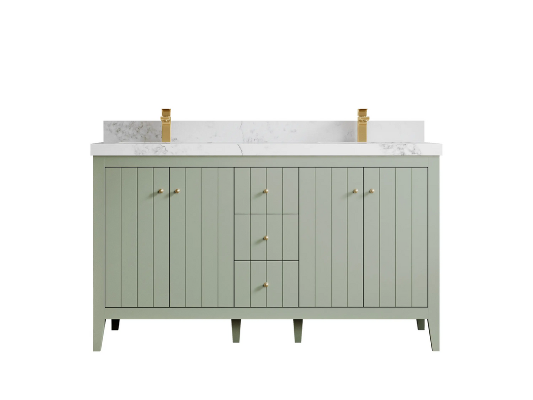Atlanta 60 in. W x 22 in. D Double Sink Bathroom Vanity - Willow Bath and Vanity