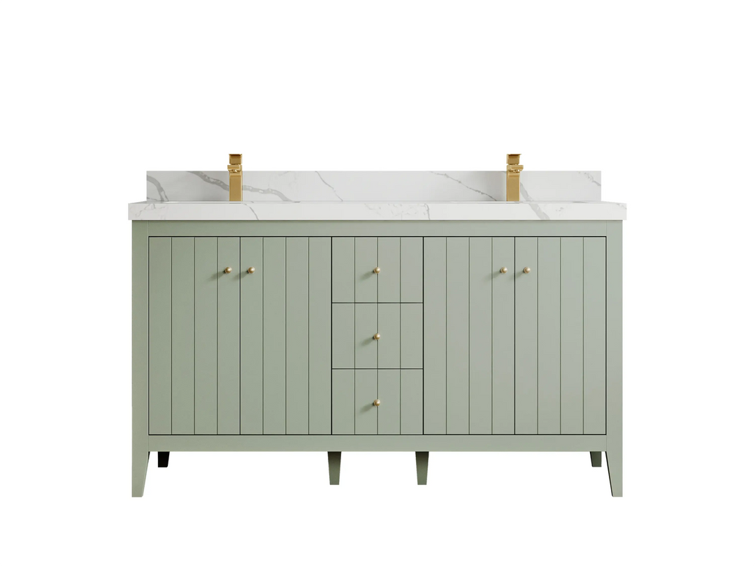 Atlanta 60 in. W x 22 in. D Double Sink Bathroom Vanity - Willow Bath and Vanity
