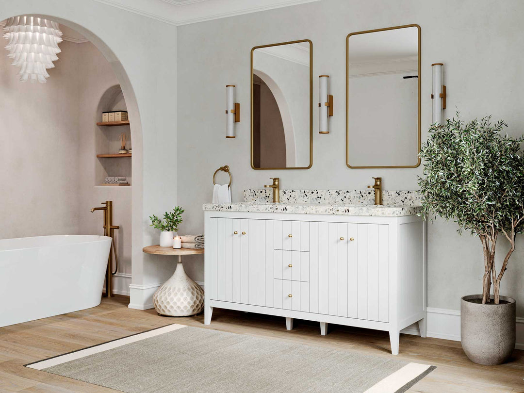 Atlanta 60 in. W x 22 in. D Double Sink Bathroom Vanity - Willow Bath and Vanity