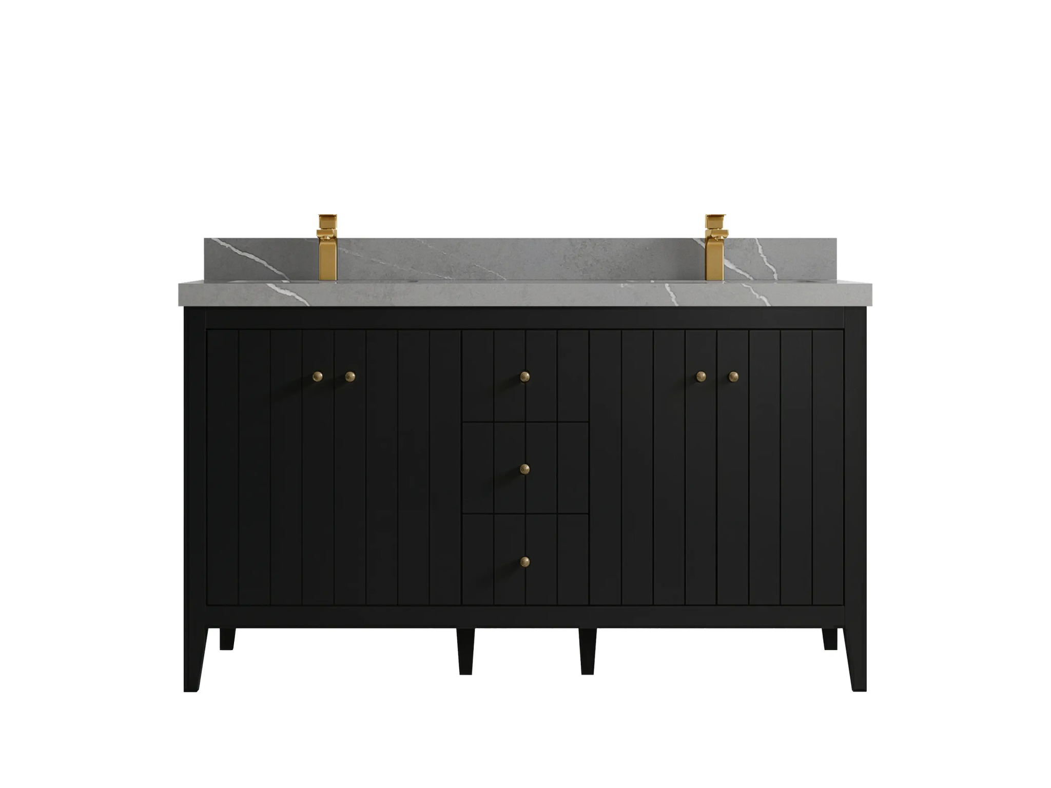Atlanta 60 in. W x 22 in. D Double Sink Bathroom Vanity - Willow Bath and Vanity