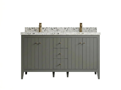 Atlanta 60 in. W x 22 in. D Double Sink Bathroom Vanity - Willow Bath and Vanity
