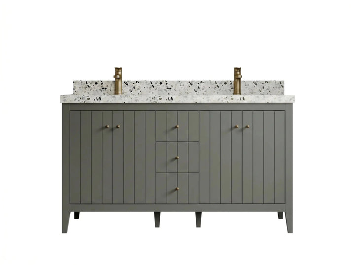 Atlanta 60 in. W x 22 in. D Double Sink Bathroom Vanity - photo 1