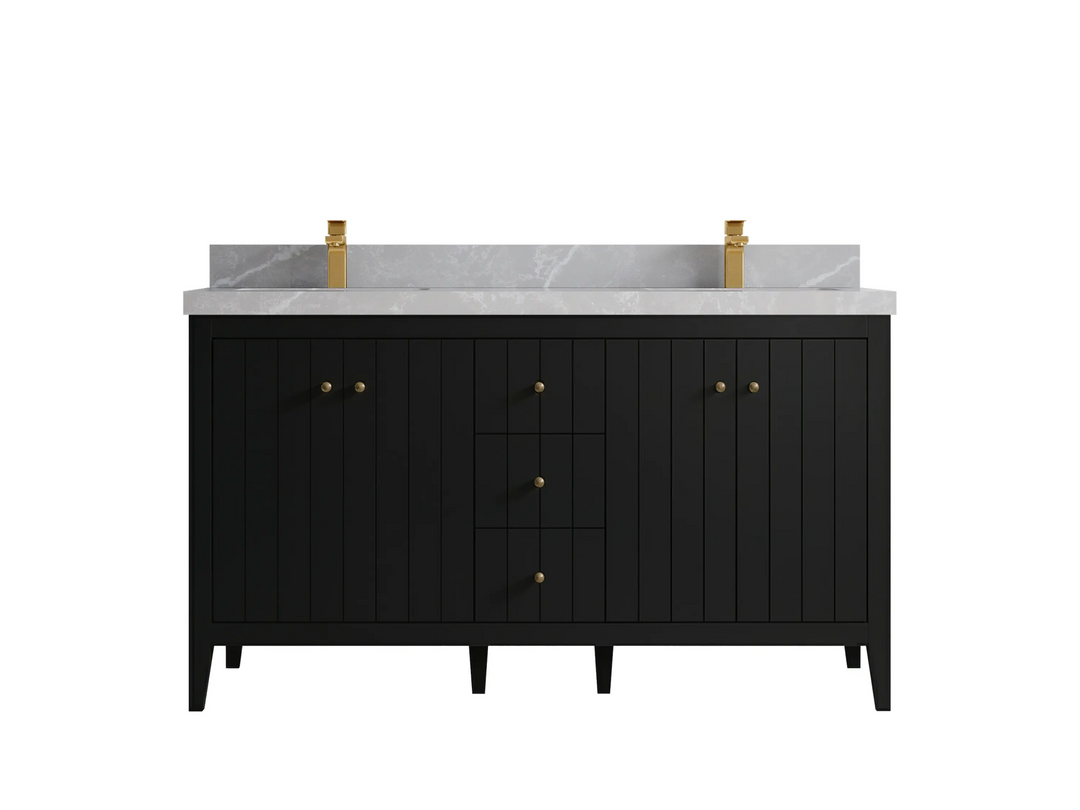 Atlanta 60 in. W x 22 in. D Double Sink Bathroom Vanity - Willow Bath and Vanity