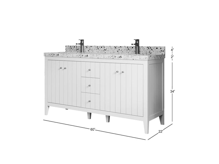 Atlanta 60 in. W x 22 in. D Double Sink Bathroom Vanity - photo 5