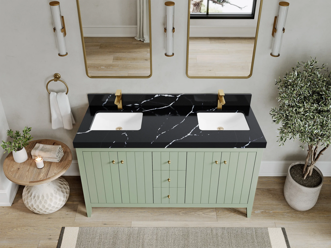 Atlanta 60 in. W x 22 in. D Double Sink Bathroom Vanity - Willow Bath and Vanity