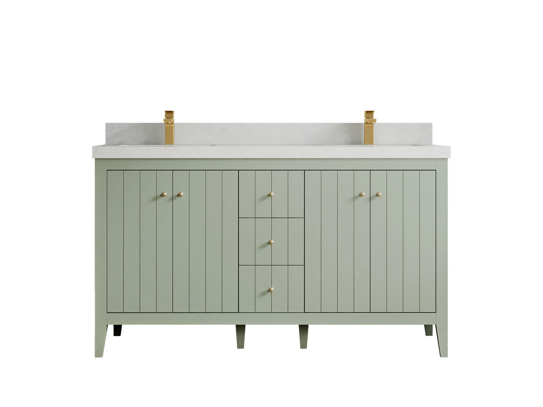 Atlanta 60 in. W x 22 in. D Double Sink Bathroom Vanity - Willow Bath and Vanity