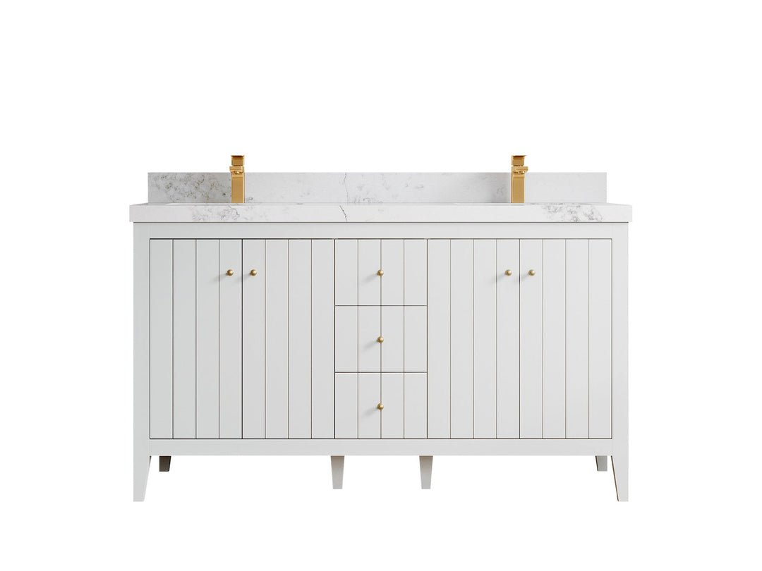 Atlanta 60 in. W x 22 in. D Double Sink Bathroom Vanity - Willow Bath and Vanity