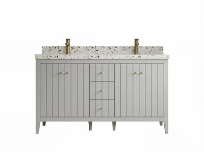 Atlanta 60 in. W x 22 in. D Double Sink Bathroom Vanity - Willow Bath and Vanity