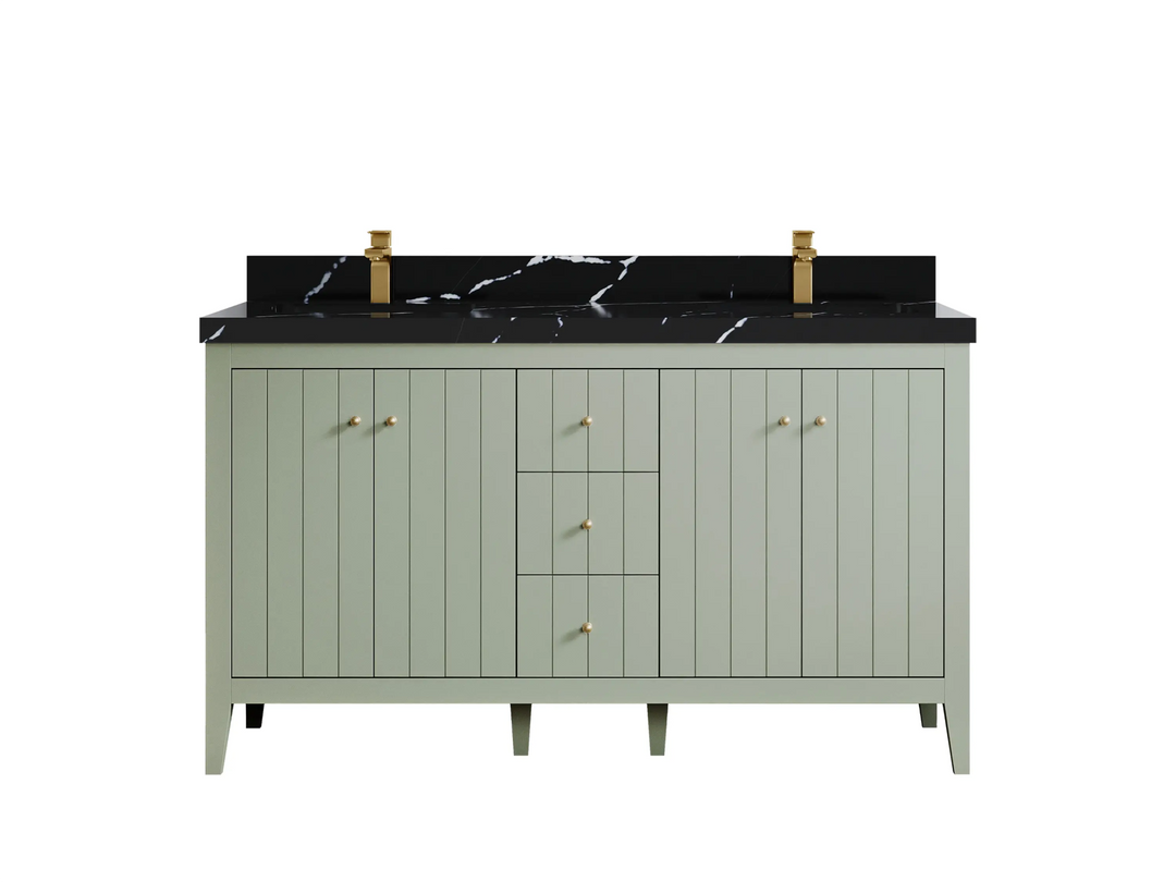 Atlanta 60 in. W x 22 in. D Double Sink Bathroom Vanity - Willow Bath and Vanity