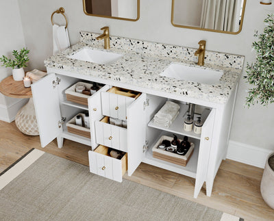 Atlanta 60 in. W x 22 in. D Double Sink Bathroom Vanity - Willow Bath and Vanity