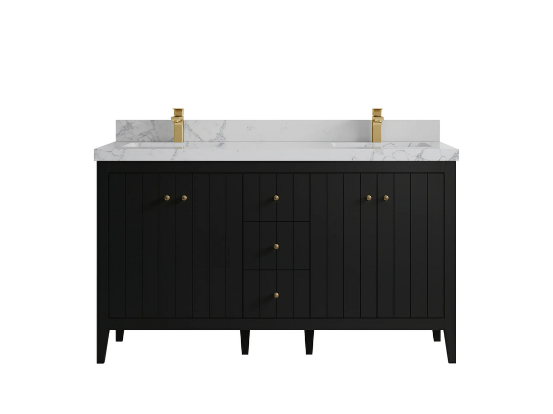 Atlanta 60 in. W x 22 in. D Double Sink Bathroom Vanity - Willow Bath and Vanity