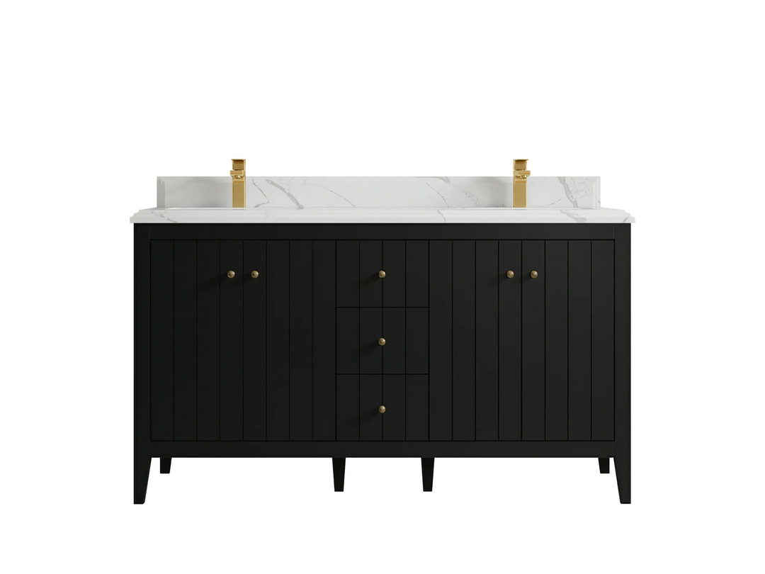 Atlanta 60 in. W x 22 in. D Double Sink Bathroom Vanity - Willow Bath and Vanity