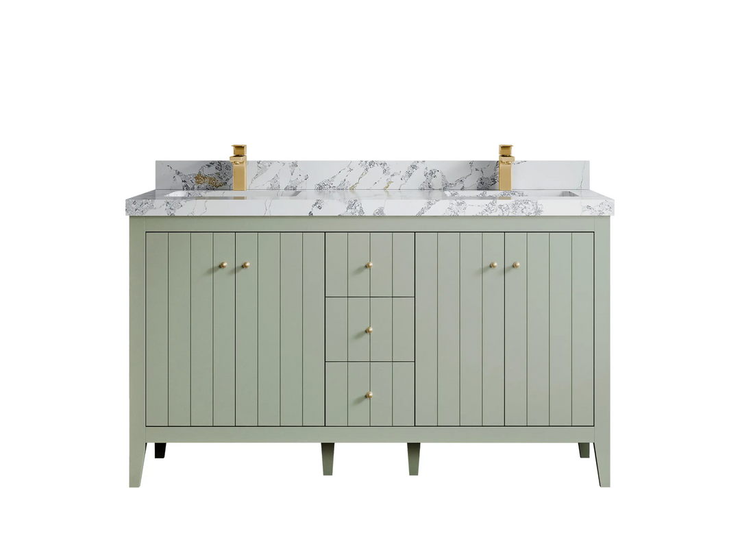 Atlanta 60 in. W x 22 in. D Double Sink Bathroom Vanity - Willow Bath and Vanity