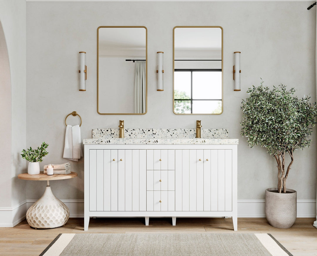 Atlanta 60 in. W x 22 in. D Double Sink Bathroom Vanity | 
              
                White
                
                  
             - ATL-CAB-WH-59D - photo №4