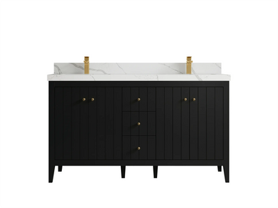 Atlanta 60 in. W x 22 in. D Double Sink Bathroom Vanity - Willow Bath and Vanity
