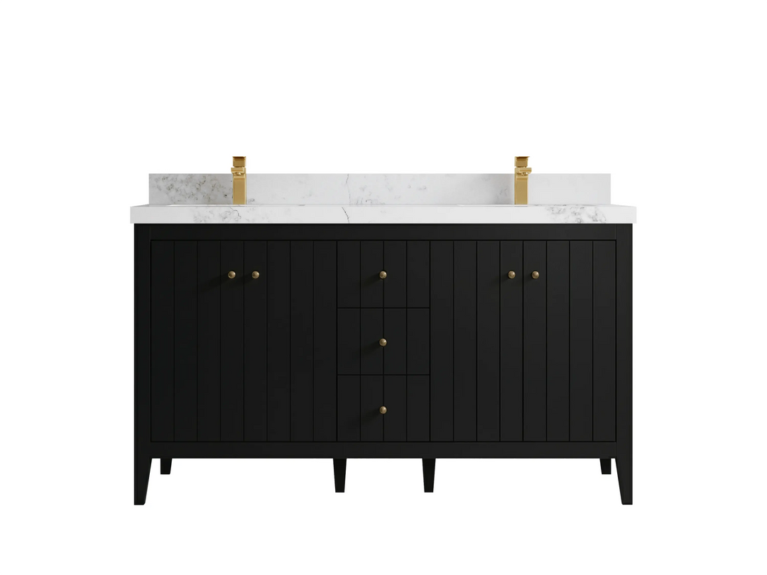 Atlanta 60 in. W x 22 in. D Double Sink Bathroom Vanity - Willow Bath and Vanity