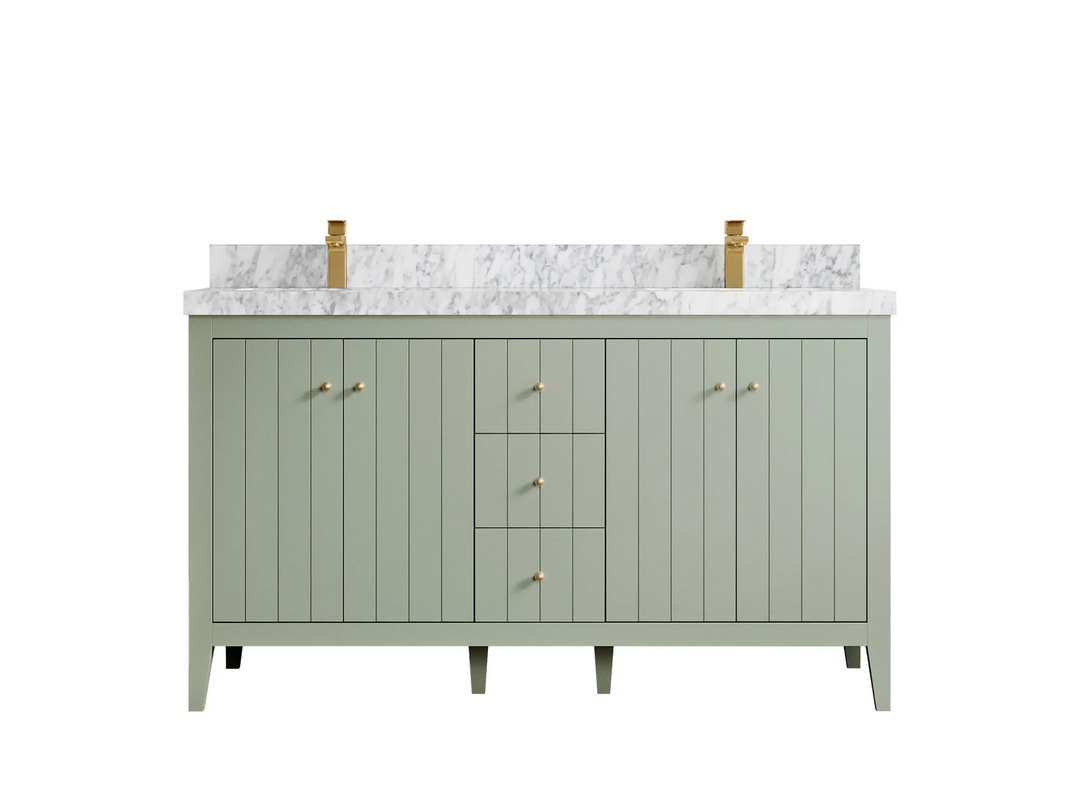 Atlanta 60 in. W x 22 in. D Double Sink Bathroom Vanity - Willow Bath and Vanity