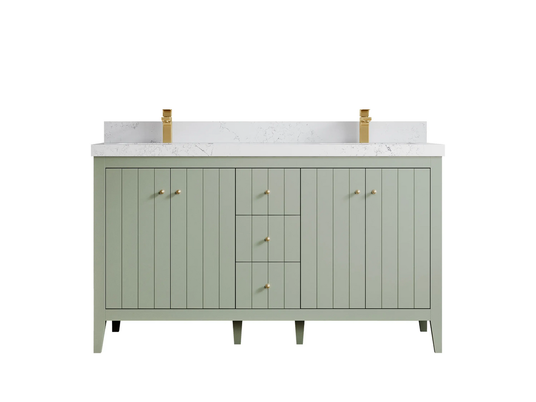 Atlanta 60 in. W x 22 in. D Double Sink Bathroom Vanity - Willow Bath and Vanity
