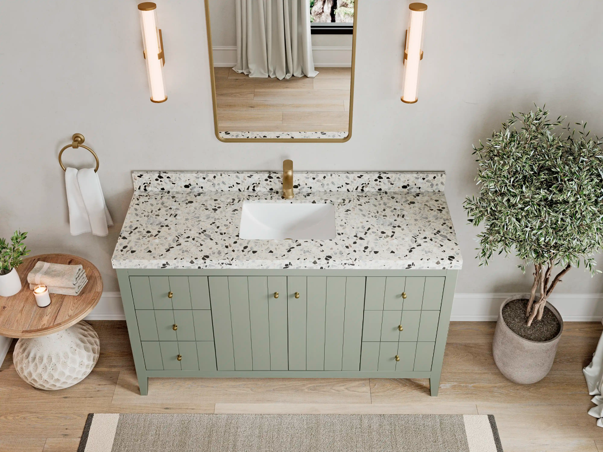 Atlanta 60 in. W x 22 in. D Double Sink Bathroom Vanity - Willow Bath and Vanity