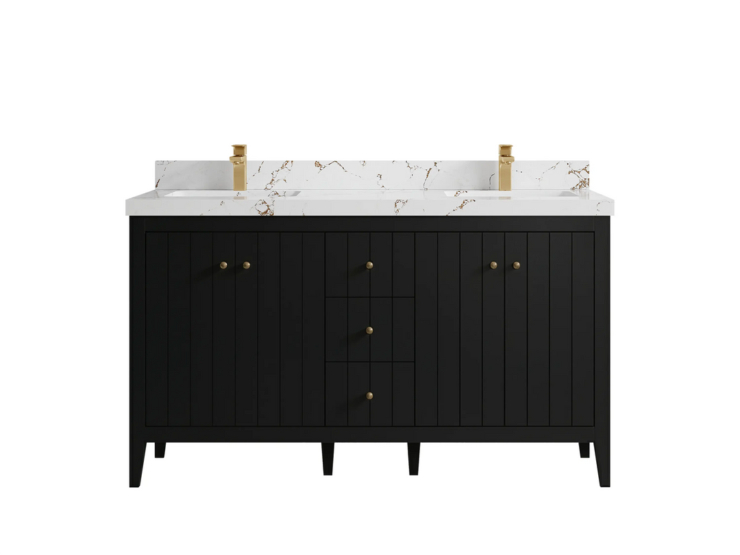 Atlanta 60 in. W x 22 in. D Double Sink Bathroom Vanity - Willow Bath and Vanity