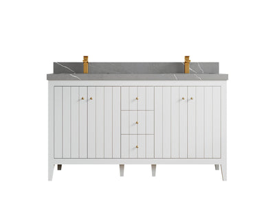Atlanta 60 in. W x 22 in. D Double Sink Bathroom Vanity - Willow Bath and Vanity