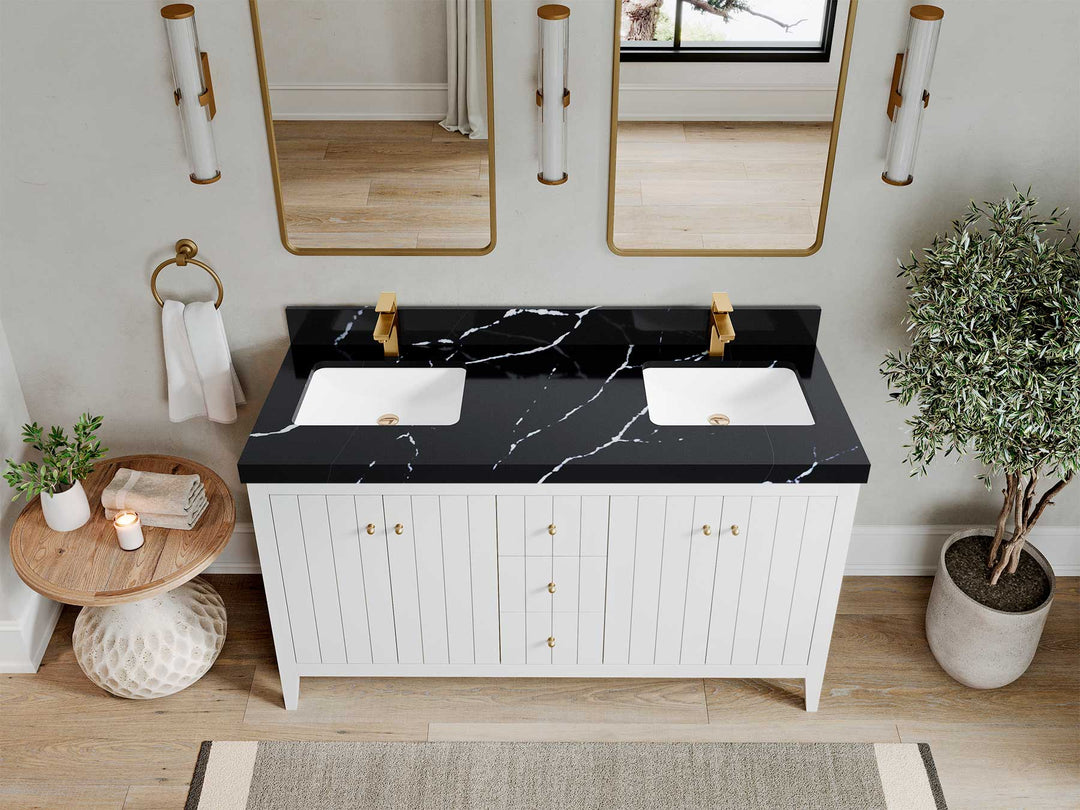 Atlanta 60 in. W x 22 in. D Double Sink Bathroom Vanity - Willow Bath and Vanity