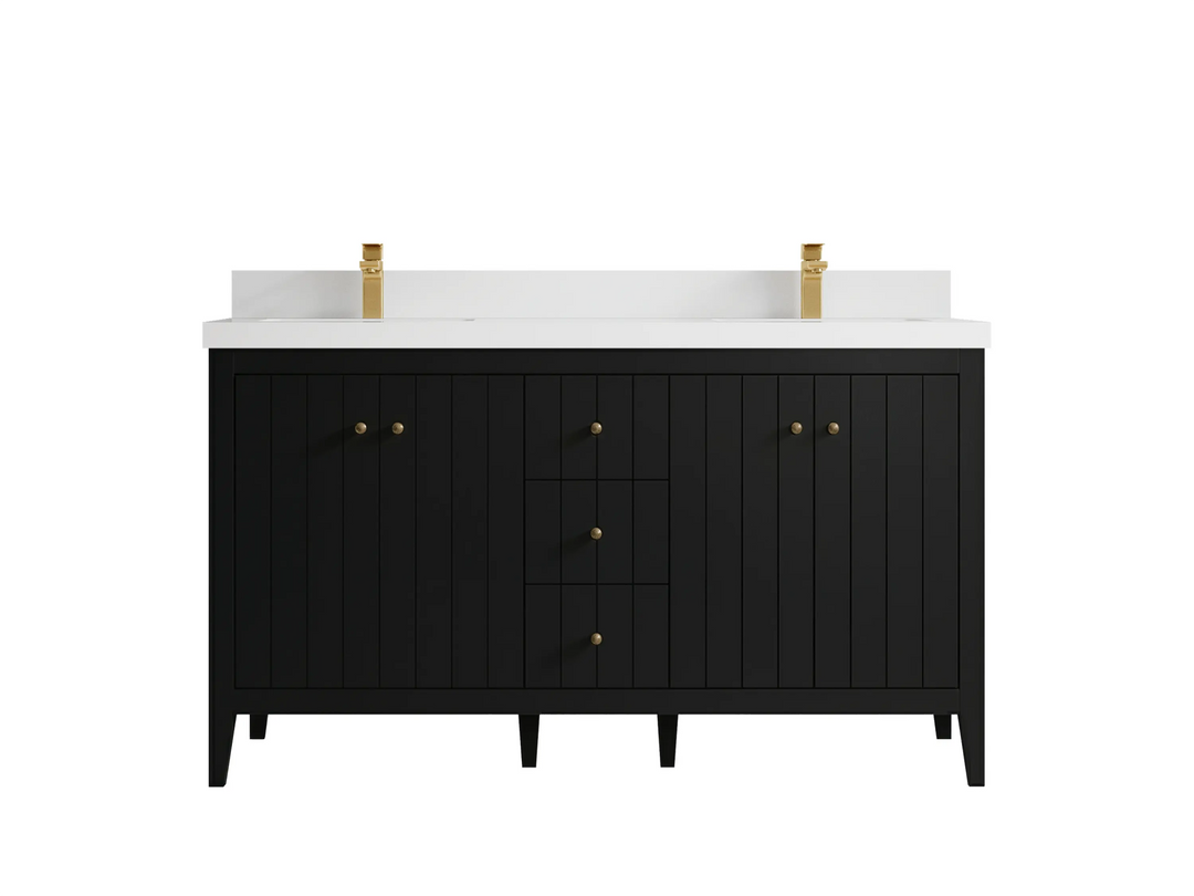 Atlanta 60 in. W x 22 in. D Double Sink Bathroom Vanity - Willow Bath and Vanity