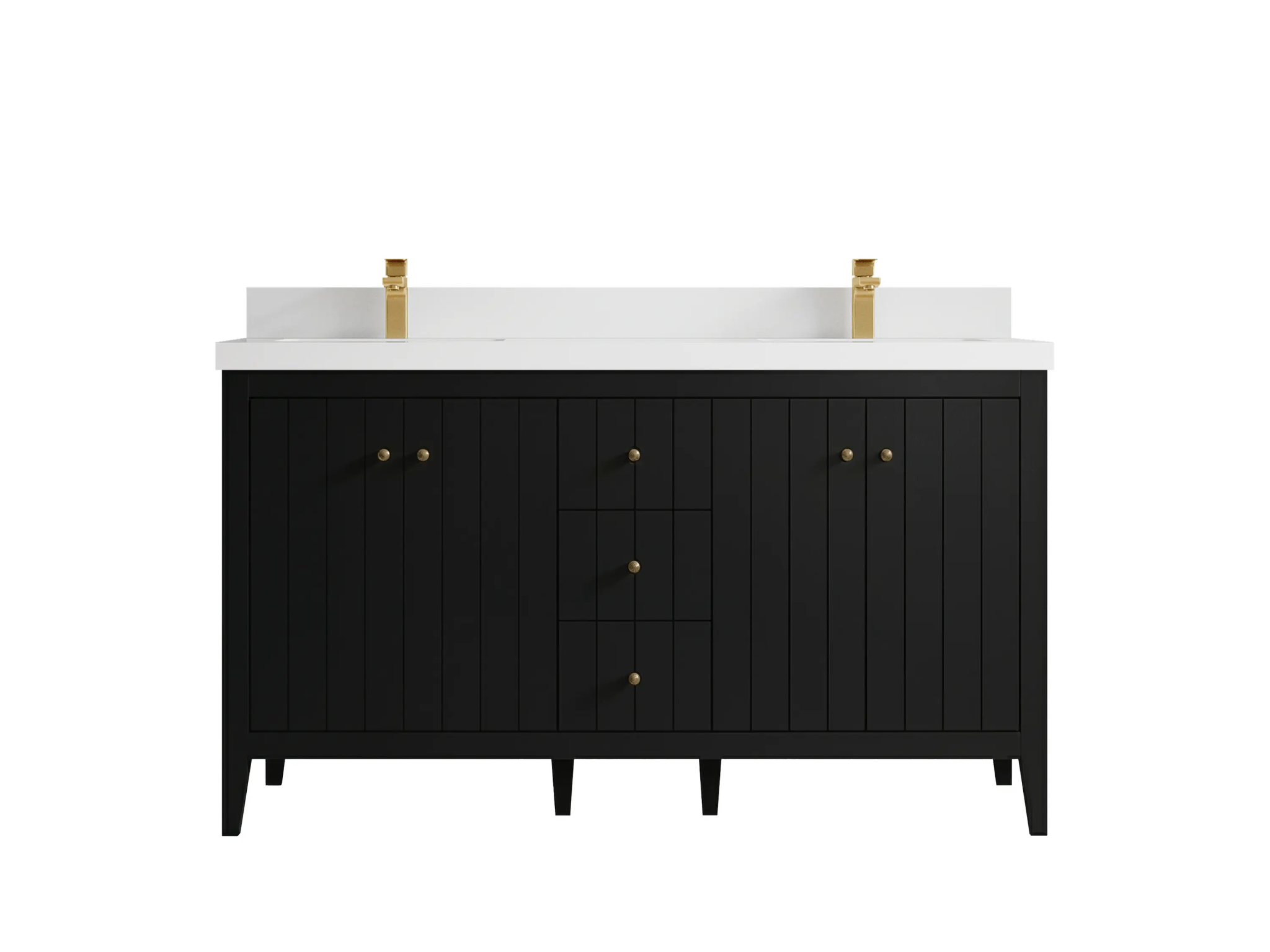 Atlanta 60 in. W x 22 in. D Double Sink Bathroom Vanity - Willow Bath and Vanity